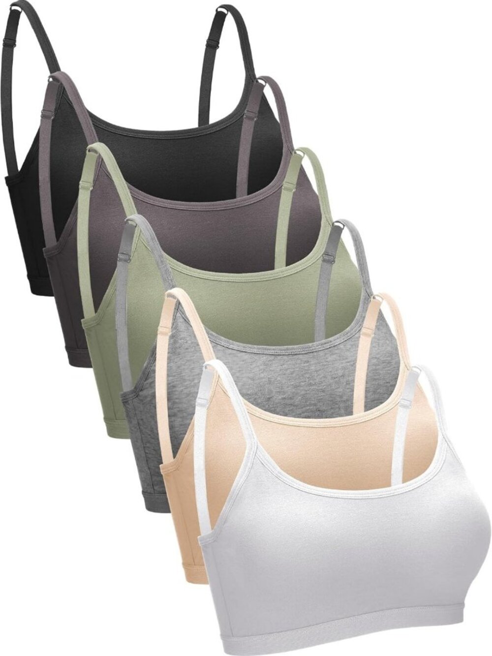 Cozy Wireless Bralette Camisole - 3/6/12 Pack Soft, Comfortable, Everyday Wear